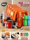 Очень большой [Ручная рукоятка/подъем насоса] Очень большой санитарный грузовик + 4 ведра карточек [Ярко-оранжевый]
