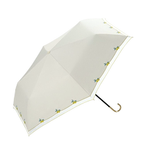 (Self-operated) Japanese imported Wpc sun umbrella lemon organza edge sunscreen umbrella folding umbrella color glue for rain or shine