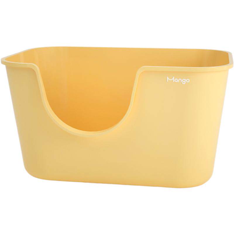 กระบะทรายแมว Mango ขนาดใหญ่พิเศษ พร้อมแผ่นรองทราย ช้อนตักทราย กันกระเด็น เหมาะสำหรับแมวสายพันธุ์แร็กดอล เมนคูน ห้องน้ำแมวแบบเปิดสำหรับแมวตัวอ้วน