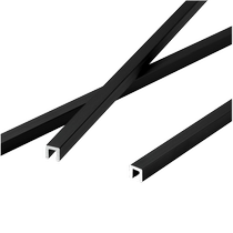 Dianjue Pavilion edge closing tile sun corner guard corner edge sealing strip closing pressure strip u aluminum alloy edge wall U strip black