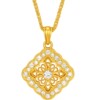 Chao Acer Flower Charm Sihe Ruyi Gold Diamond Necklace Ring Earrings Pure Gold Set Inlaid Birthday Gift