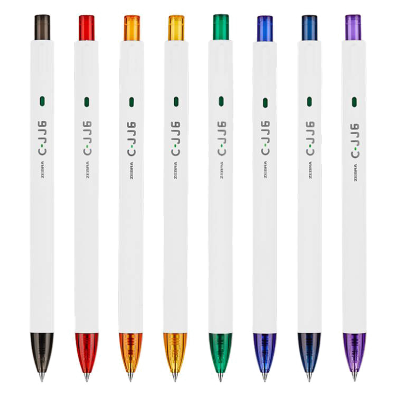 Zebra JJ6 rainbow press white pen