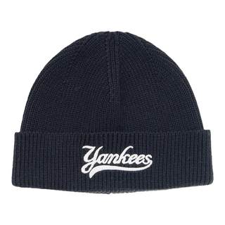 MLB官方 男女同款潮流时尚学院风LOGO复古风毛线帽24冬季款BNVM1