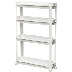 Bathroom Storage Rack, Bathroom Gap Storage Rack, Toilet Washroom Floor-Standing Storage Rack, Kitchen Mobile Trolley