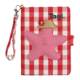 Tagi.Colored plaid portable chain passport holder