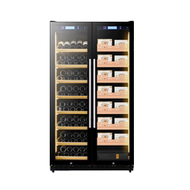 Laputini Red Wine Cabinet Thermostatic Ice Bar Air-cooled Twin Warm Living Room Home Double Open Door Tea Beverage Cabinet Refreshing Cabinet