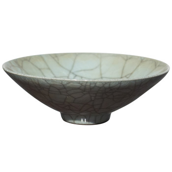 Qing dynasty ge kiln bamboo hat bowl old object living room office