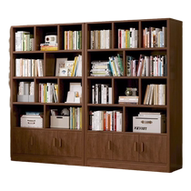 Xiaoyun solid wood bookshelf floor-standing storage rack multi-layer living room wall cabinet locker student storage home bookcase