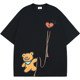 GUUKA bear hand-pulled balloon heavy T-shirt