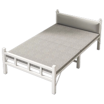 Folding sheet single bed adult home simple rental room lunch break small bed office nap 1m2 dormitory iron bed