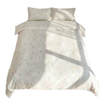 Vanilla bubbles original green floral cotton four-piece set sheet and quilt cover 100 pure cotton healing three-piece set