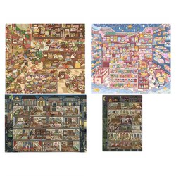 Paper Cube 39.0+40.0 Series Scenery Stickers: Republic Era Strange Events, Sweet Bread Shop Miniature Scene, Stress Relief 3D Pop-Up House Stickers, DIY Miniature Scene Toy for Girls to Pass the Time