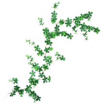 Simulation Lucky Leaves ຫວາຍສີຂຽວ ຕົ້ນໄມ້ປອມ ດອກໄມ້ຫວາຍຫວາຍ ເຄື່ອງປັບອາກາດ ທໍ່ຕົບແຕ່ງ ຕັນເພດານ ພາດສະຕິກ ເຄືອຕົ້ນໄມ້ໃບຂຽວ