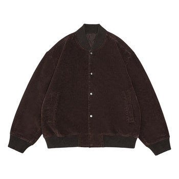 Toptierbro baseball collar short wide cotton jacket