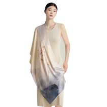 Xiu Niang Silk 2024 New Silk Suzhou Embroidered Square Scarf Mothers Day Gift Box Moms Silk Scarf Shawl