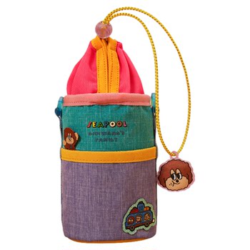 Jiumu Miscellaneous Goods Society Brother Wang's Dual-Purpose Bicycle Bag for Camping and Cycling, Hanging Bag for Water Bottles and Cups, Front Basket Storage Bag