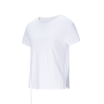 Decathlon cool sports short-sleeved womens fitness running T-shirt breathable drawstring strap top yoga wear SAT4