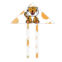 Kite is a flying fish Orange Tiger Spring Outdoor Novice Kite Breeze Easy to Fly Student Handheld Pendant