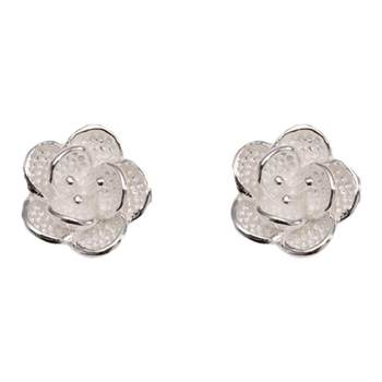 earrings camellia ເງິນ 999 sterling ສໍາລັບແມ່ຍິງ niche ແບບຈີນໃຫມ່ earrings ສູງ 2024 ຮູບແບບໃຫມ່ຮ້ອນ 925 earrings