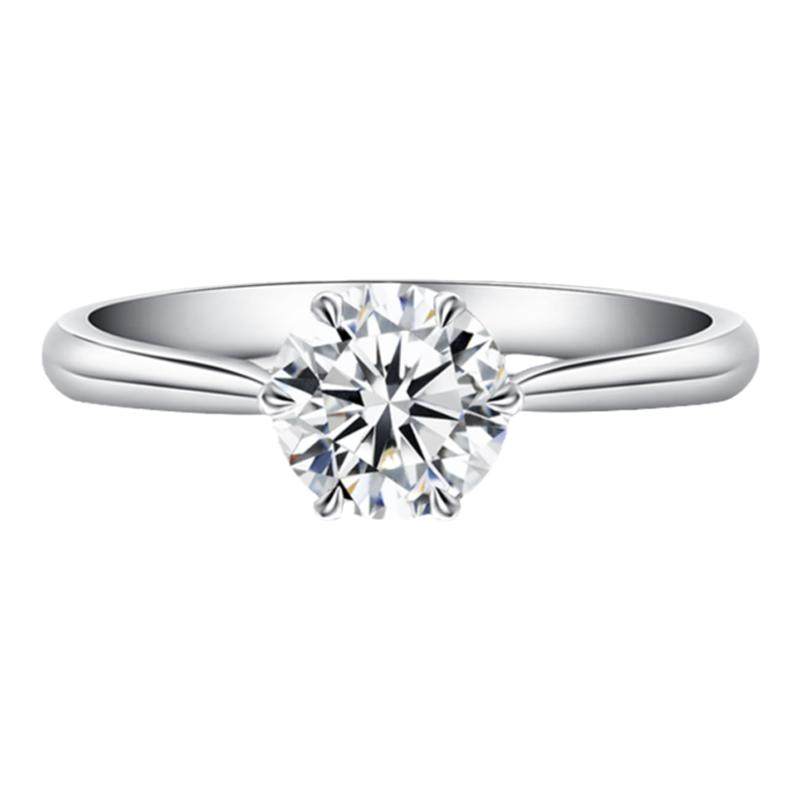 DEINO Classic Round Six Claw Diamond Ring