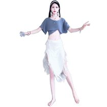 Belly Dance Clothing 2024 Summer Multicolor Top Tassel Skirt Set New Oriental Dance Childrens Performance Clothing Practice Clothes