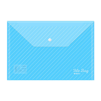 Morning a4 button transparent file bag