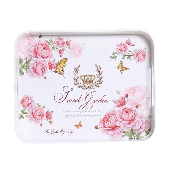 欧式密胺创意托盘长方形家用水杯餐具杯子塑料茶盘拖盘客厅厨房