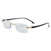 Frameless diamond cut-edge reading glasses for men and women anti-blue light anti-radiation anti-fatigue high-definition eye protection presbyopia glasses