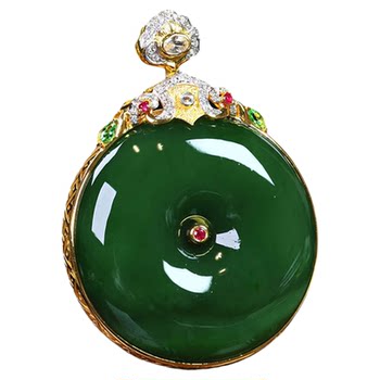 Original design jade gold inlaid jade necklace for my wife