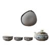 Blue and white Ru kiln travel tea set portable