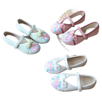 Childrens Hanfu shoes ethnic style girls embroidered shoes antique style childrens shoes old Beijing cloth shoes baby costume performance shoes