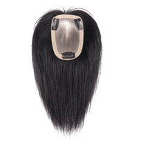 Hand-needle wig for women with real hair on top of head full human hair to cover gray hair increase hair volume fluffy and traceless bangs replacement hair piece
