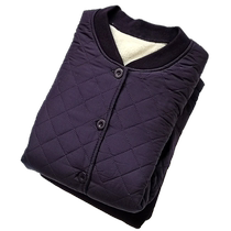 Hengyuan Xiangcai lamb velvet cardigan thermal underwear womens three-layer thickened velvet suit middle-aged and elderly single cardigan