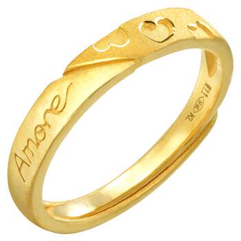 Chow sang sang pure gold amore ring