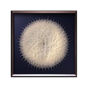 Modern decorative painting of emerald indian bodhi leaves