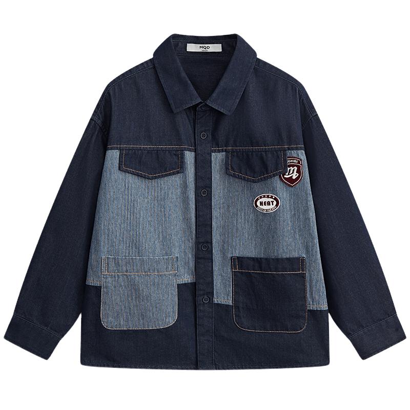 MQD Horseton boys spring patchwork shirt