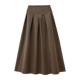 Skirt, elastic waist, A-line skirt, long skirt, high-end trendy