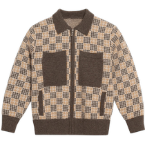 erdosKIDS 2024 autumn and winter new small lapel blended warm stylish and comfortable childrens cardigan sweater