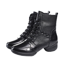 Fall in love with dance square dancer shoes genuine leather soft-soled sailor dance boots fashionable mid-heeled dance shoes high-top adult dance shoes