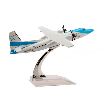 Alloy Fokker FK50 Hun Ma East Malaysian Columbia Airlines simulation static aircraft model ການຂົນສົ່ງຟຣີ