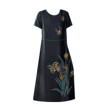 Ваша Леди Марка True Silk Dress Summy Miduard Hid-end Big Card Extravagant Темперамент Hangzhou Mulberry S