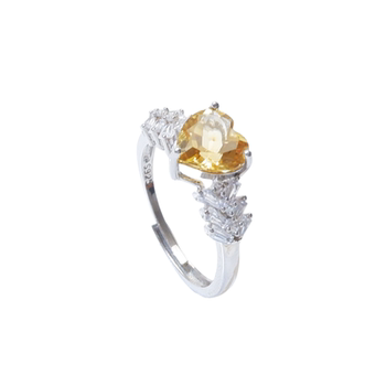 Ysherr 50% off clearance 925 pure silver natural citrine amethyst colored baby stone ring for women