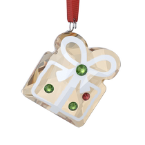 Schwarocene HOLIDAY CHEERS Gingerbread Gift hanging adorned with lovely collection of gift gifts