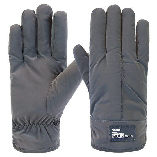 Autumn and winter outdoor cycling warm fleece gloves