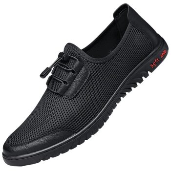 Beijing foot embroidered old beijing bean doodle shoes breathable and lightweight men's shoes
