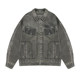 Wang Sulong's same style BJHG washed retro leather jacket