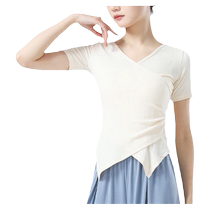 Aiwu Ges new modern dance practice clothing tops womens short-sleeved spring and summer adult Chinese dance clothing classical dance body