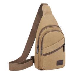 2023 ໃຫມ່ Trendy Men's Shoulder Messenger Bag Men's Outdoor Chest Backpack Casual Canvas Shoulder Bag Chest Bag Small Bag