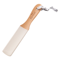 KRRAMEL (520 gift) Beech wood foot scrubbing tool to remove dead skin calluses heels and soles