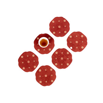Iqipa ຈີນ zen coaster saucer fabric ຊາ mat ຈອກຊາ insulation mat ຊັ້ນສູງ mat